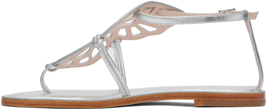 Sophia Webster Silver Butterfly Sandals