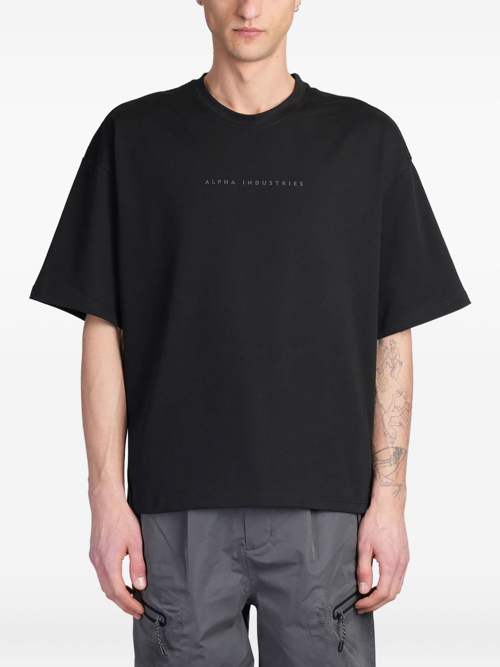 Logo-print cotton t-shirt - Black