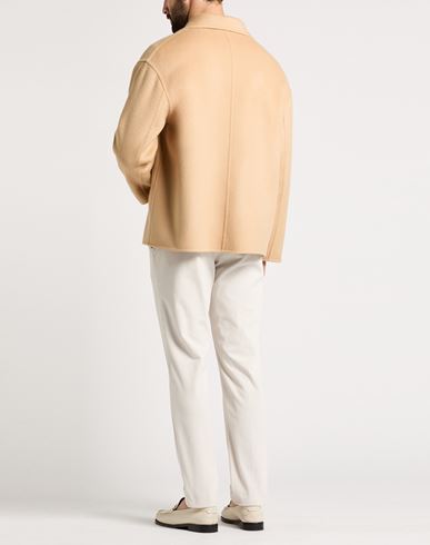 Man Coat Beige Size 42 Virgin Wool