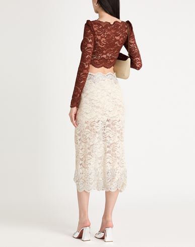 Woman Midi skirt Ivory Size 6 Polyamide, Elastane