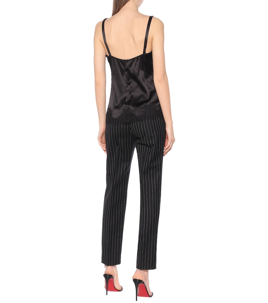 Dolce & Gabbana Lace-trimmed satin camisole