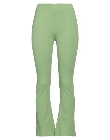 Woman Pants Light green Size S Cotton, Elastane