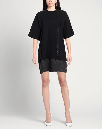 Woman Mini dress Black Size L Cotton