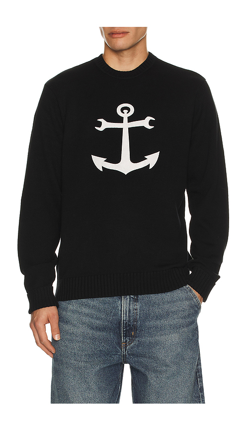 Dark Seas Spanner Sweater in Black. XL/1X. Also in