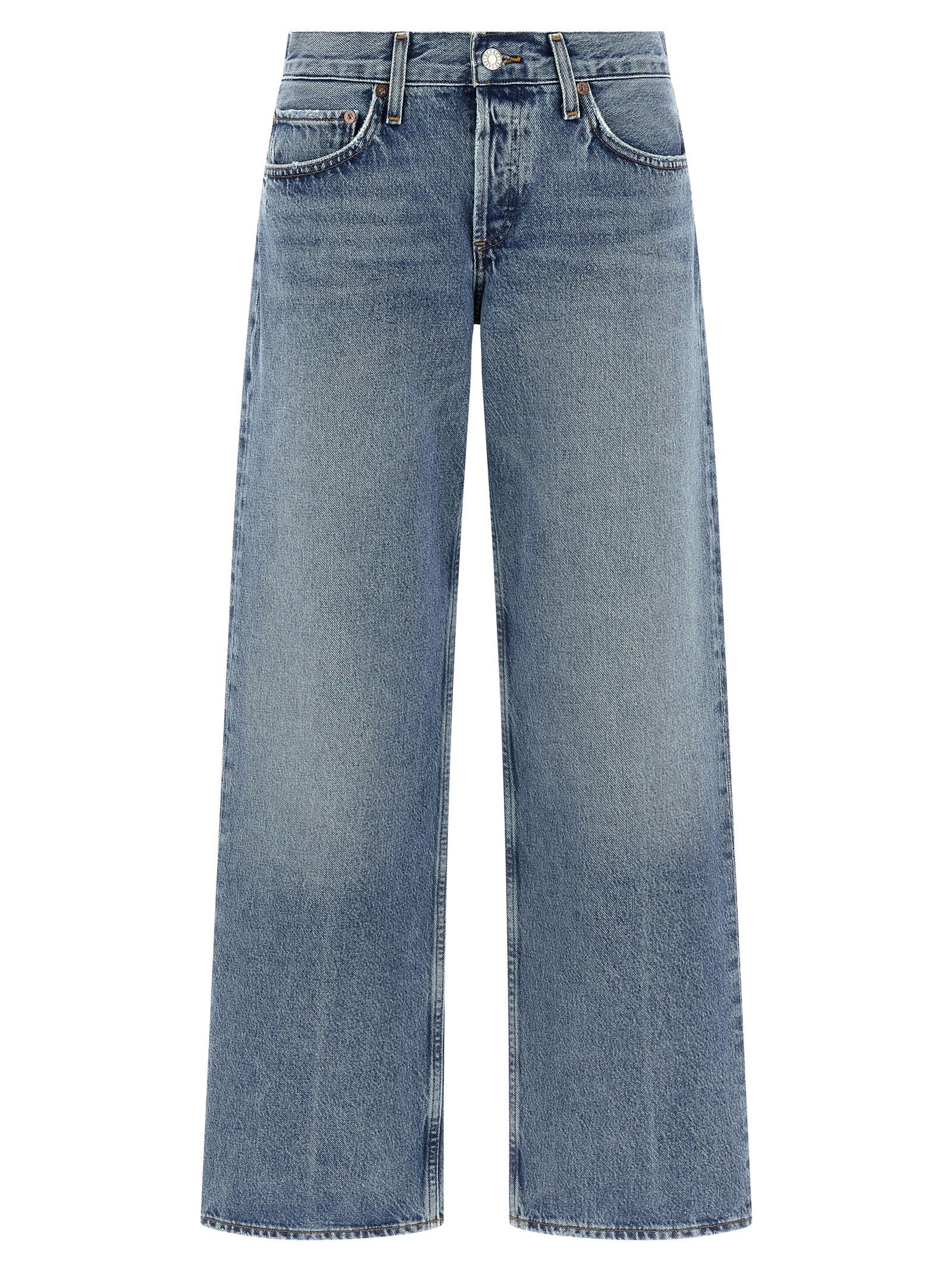 Low-Rise Loose Jeans — Blue