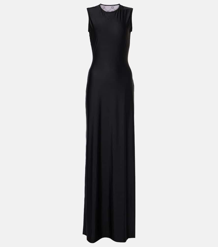 Draped jersey maxi dress