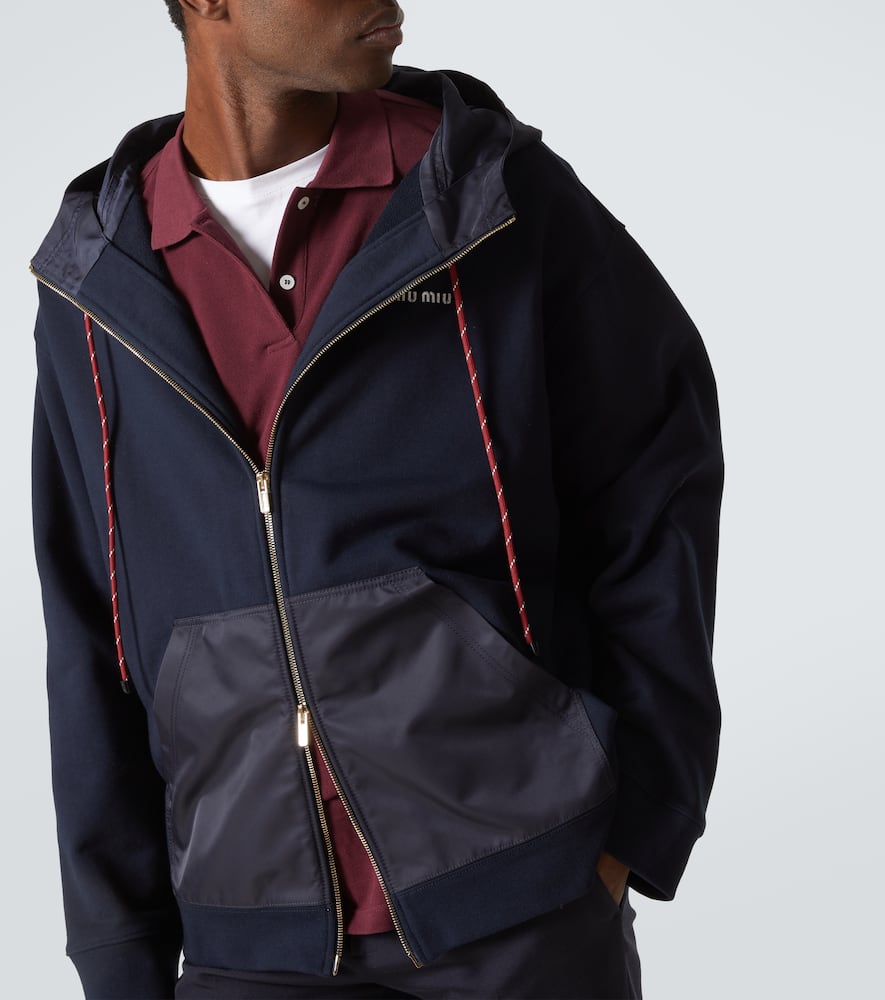 Cotton zip-up hoodie