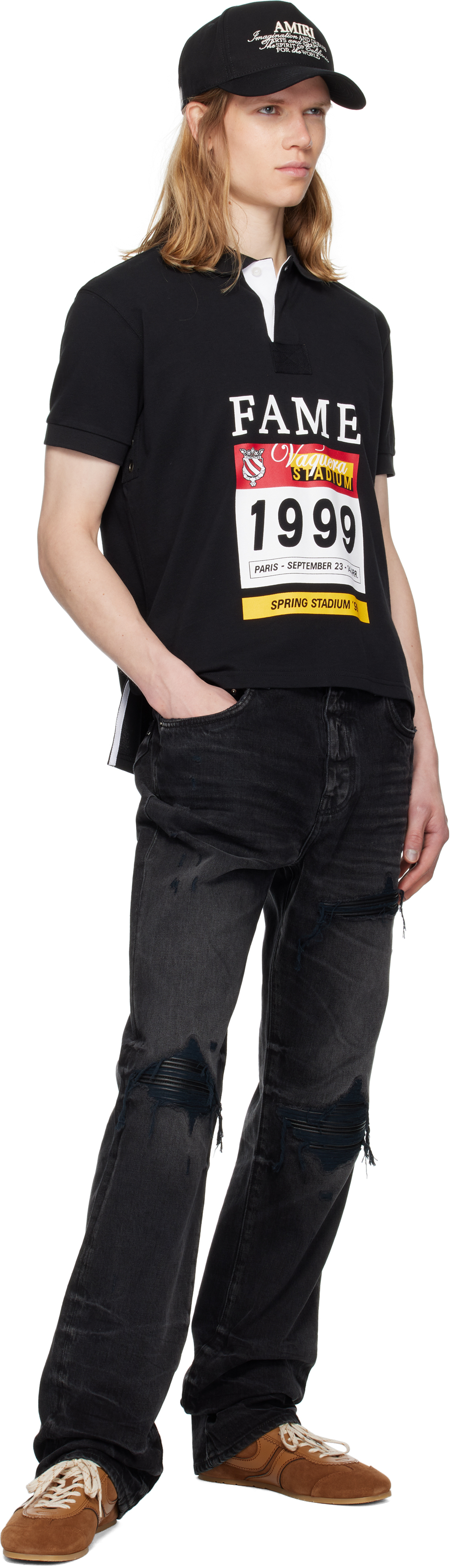 Black Leather Straight MX1 Jeans