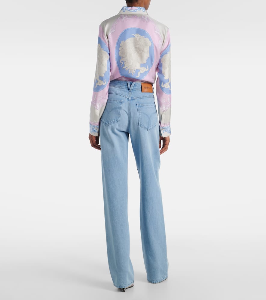High-rise wide-leg jeans