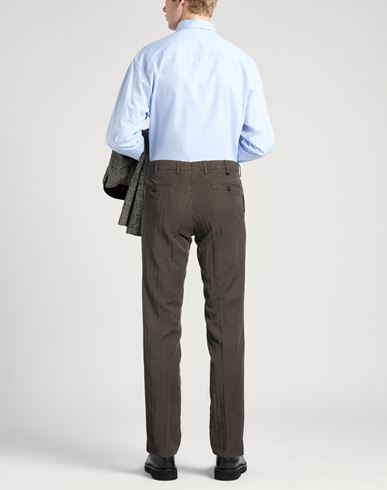 Man Pants Dark brown Size 32 Lyocell, Linen, Cotton