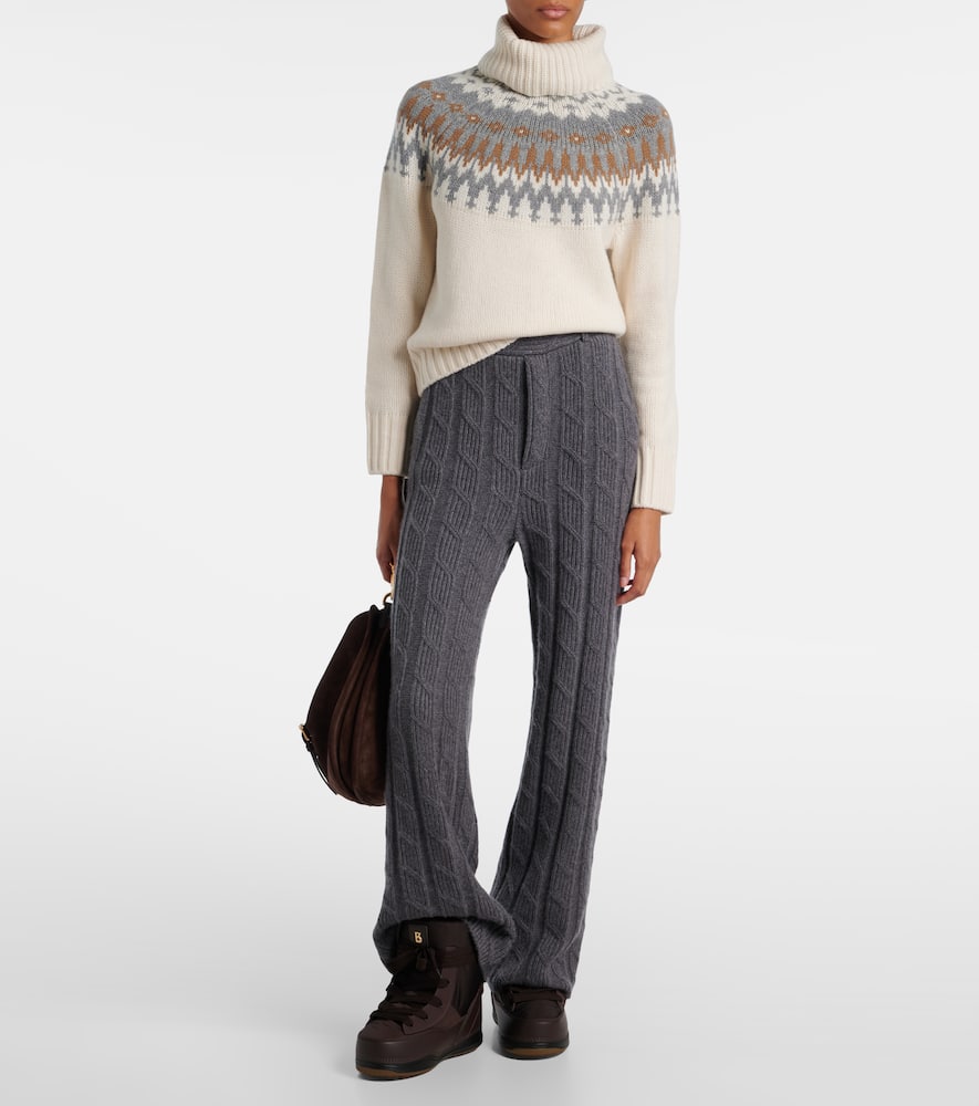 Ingrid jacquard cashmere turtleneck sweater