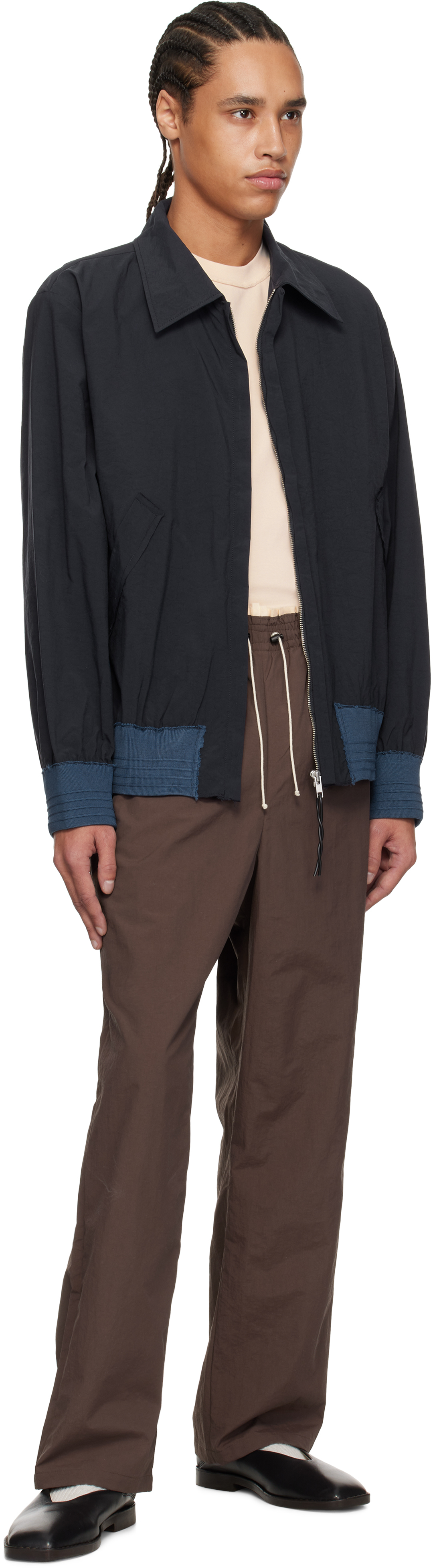 Camiel Fortgens Navy Simple Bomber Jacket