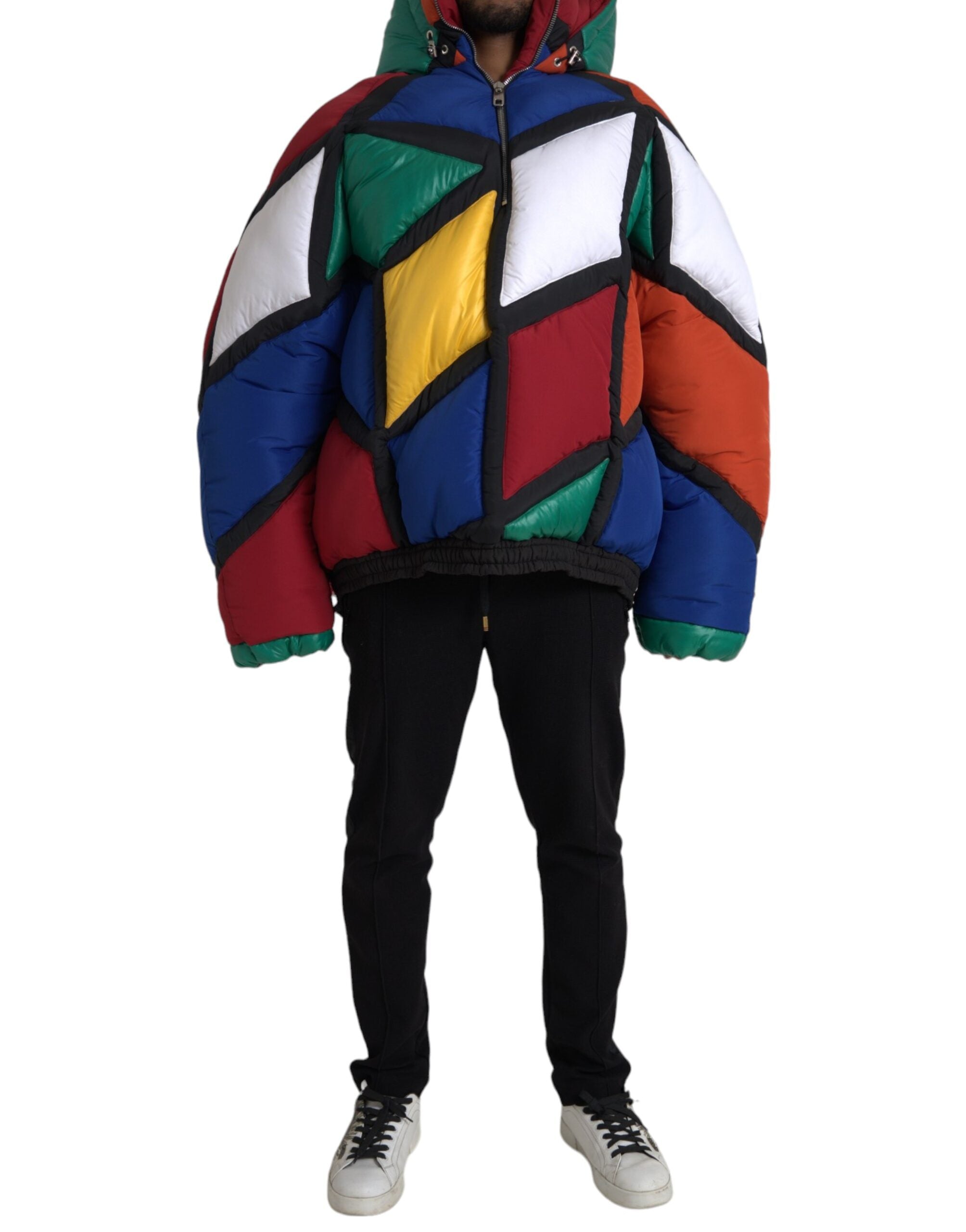 Multicolor Quilted Puffer Puffer Jacket — Multicolor