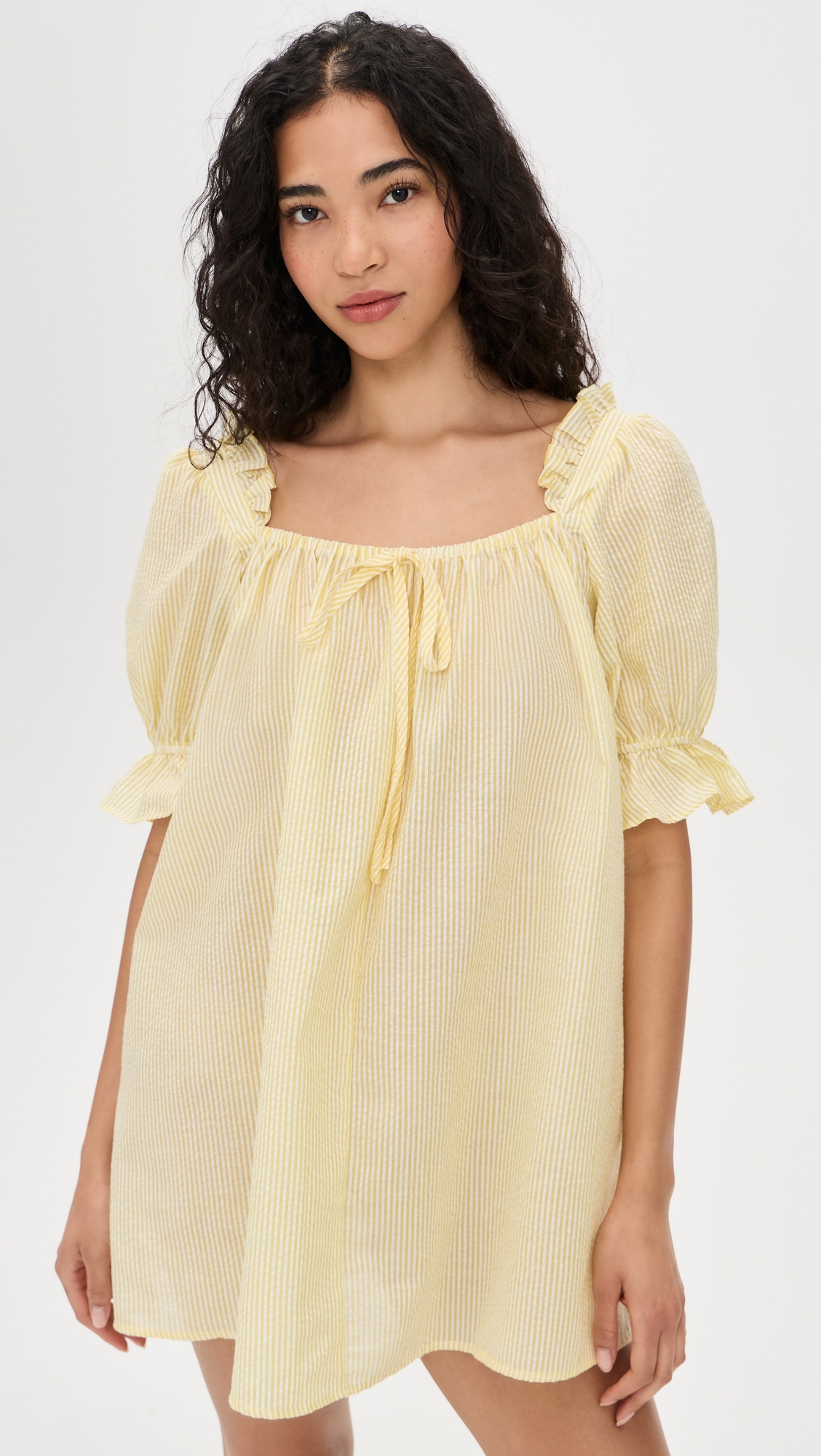 O. p.t Allegra Mini Dress Yellow Stripe