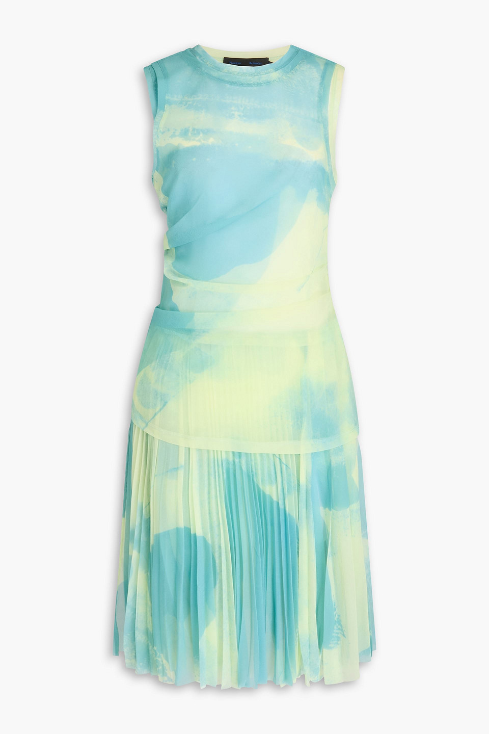 Layered printed chiffon dress