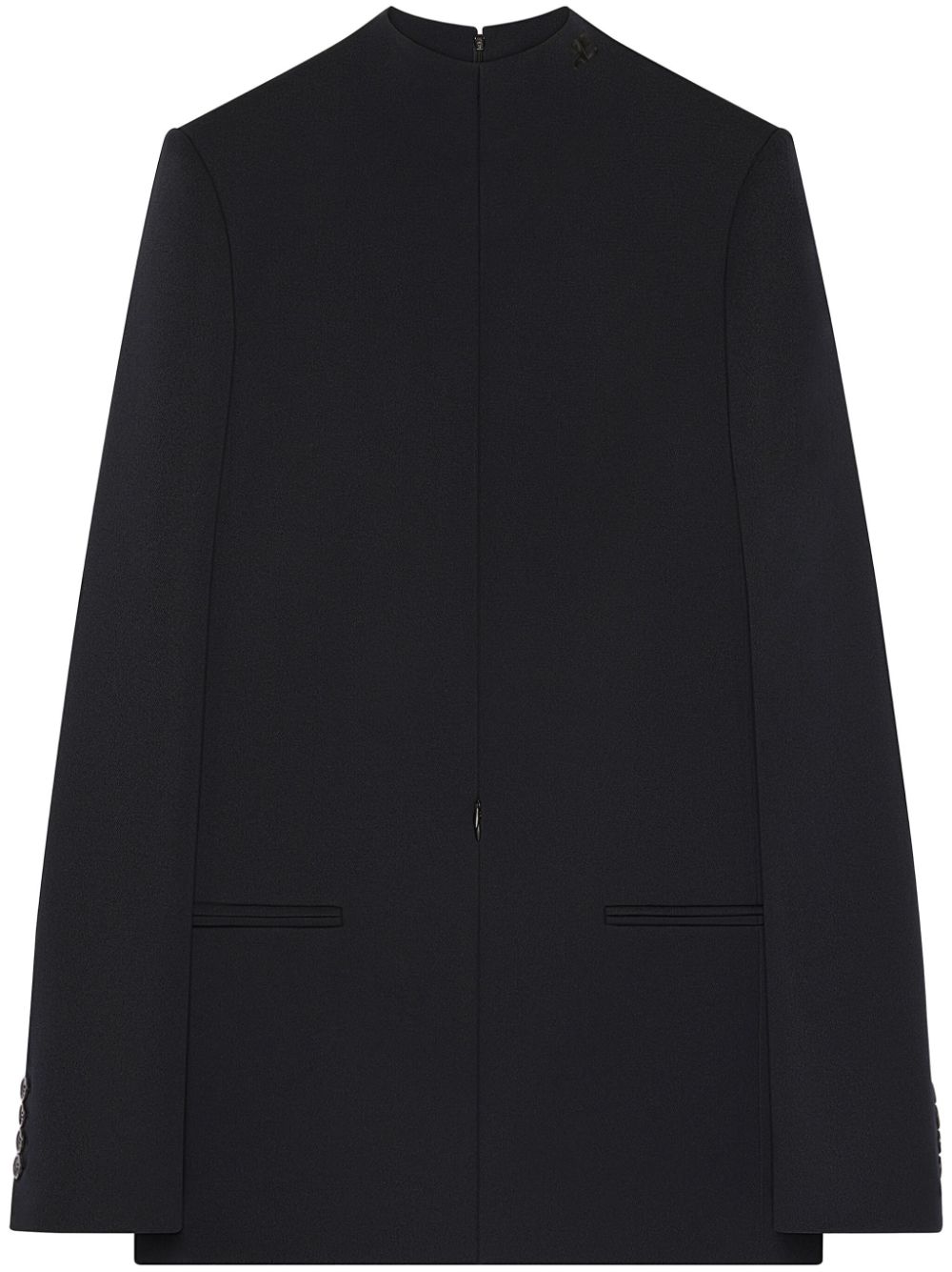 Front-zipped cut-out mini dress - Black