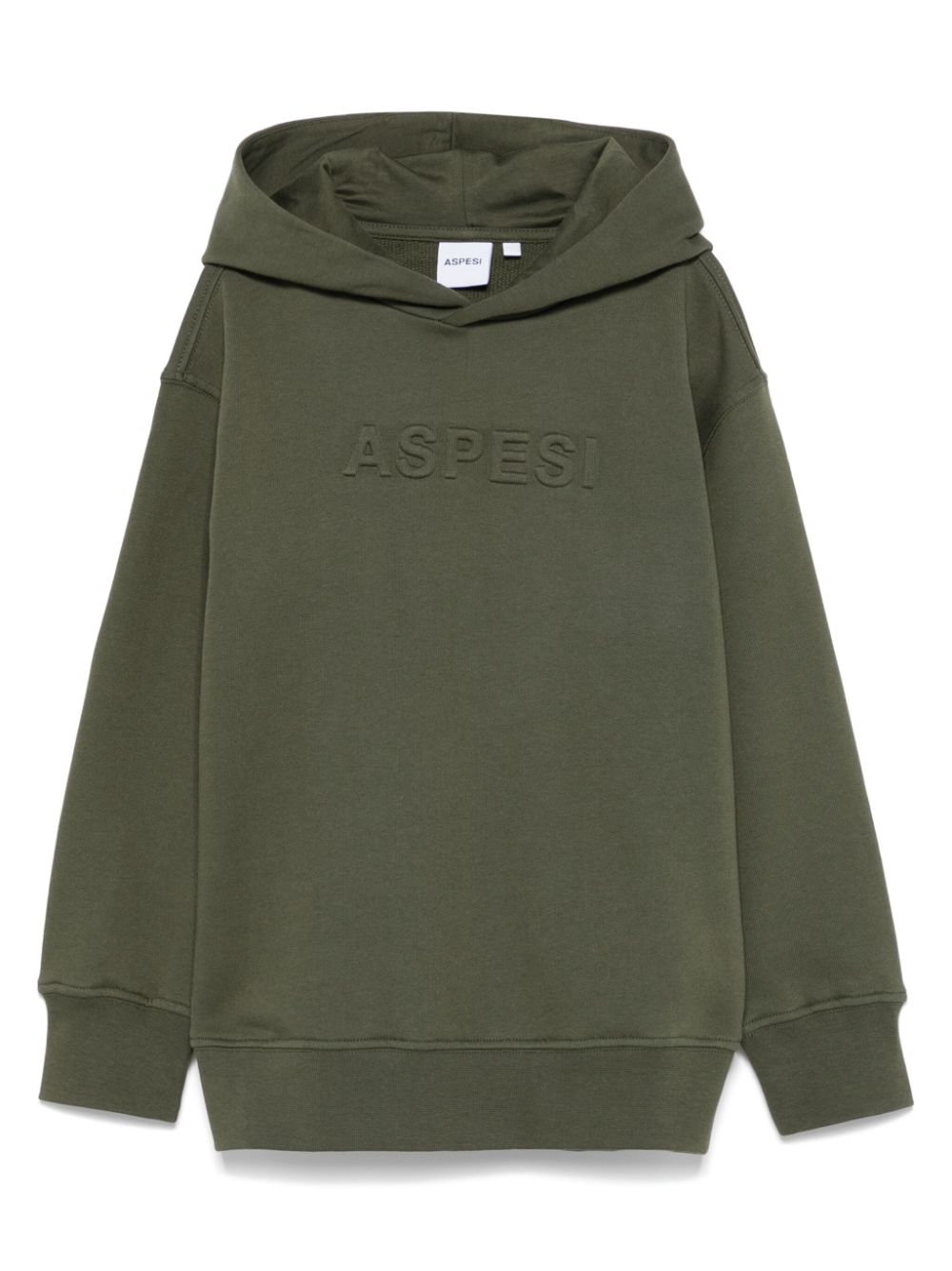Logo-embossed hoodie - Green
