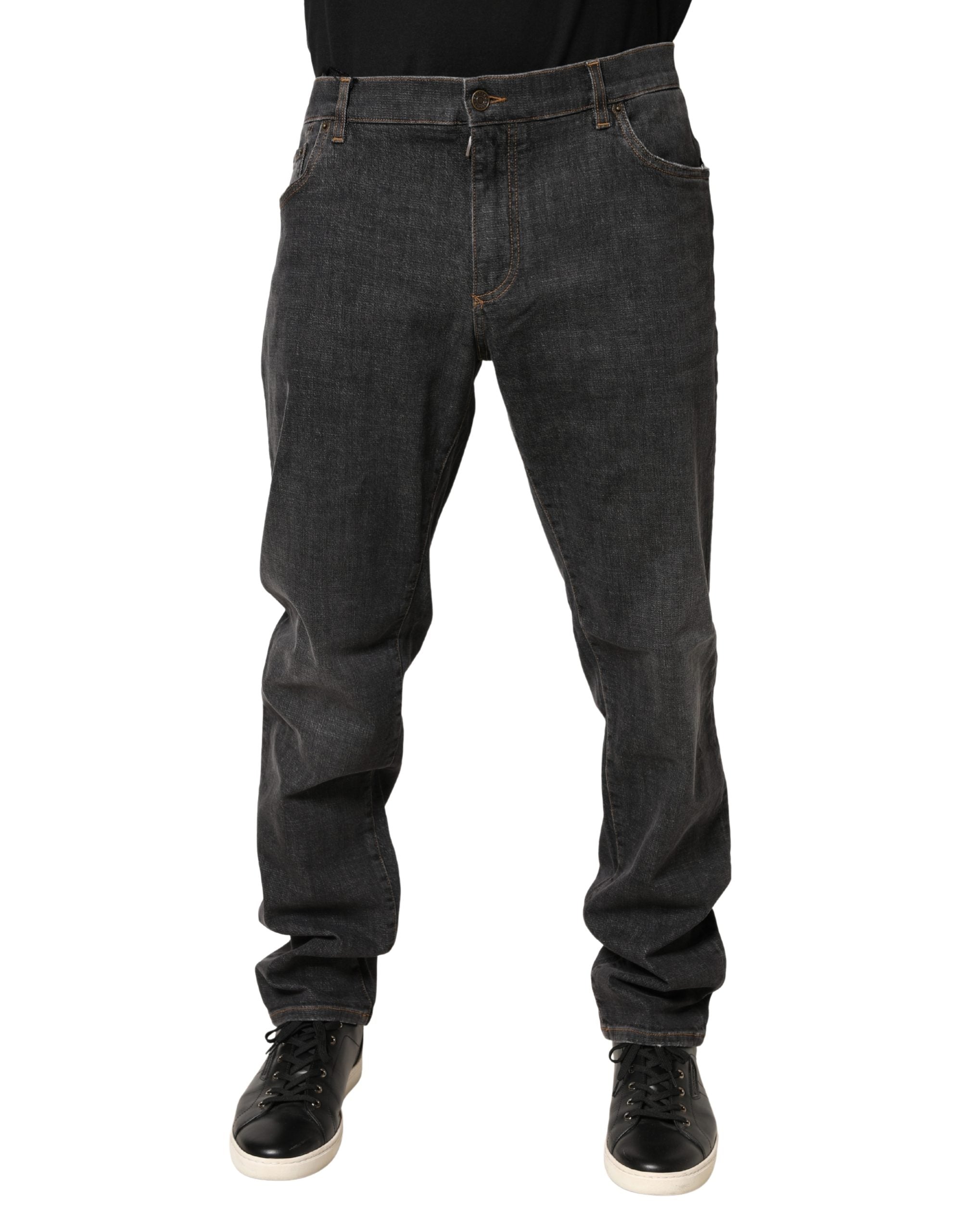 Dark Gray Denim Jeans — Gray
