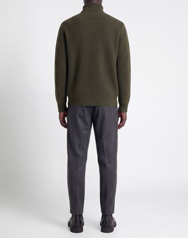 Man Turtleneck Military green Size S Virgin Wool