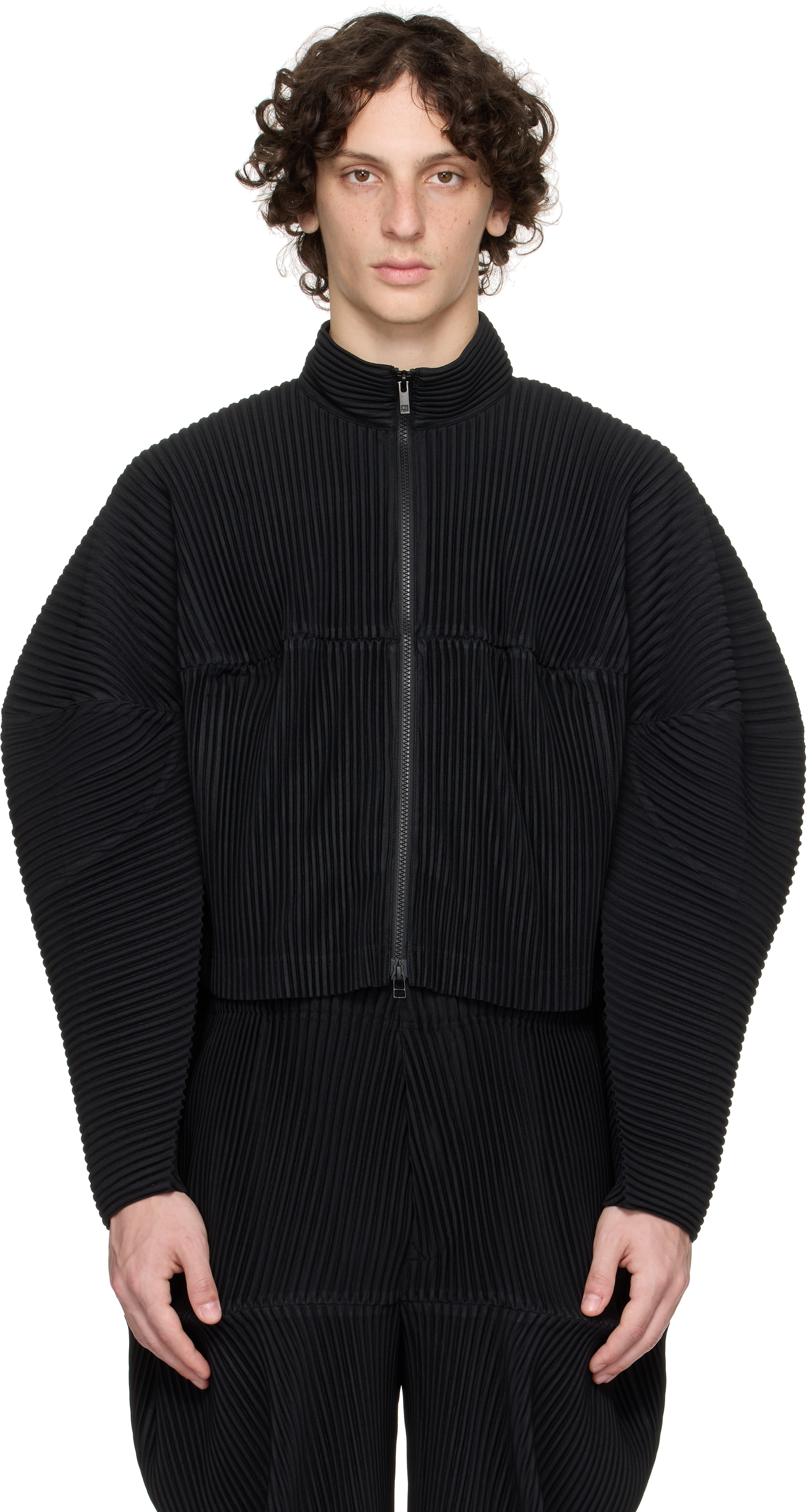 Black Kinetic Sculpture Jacket