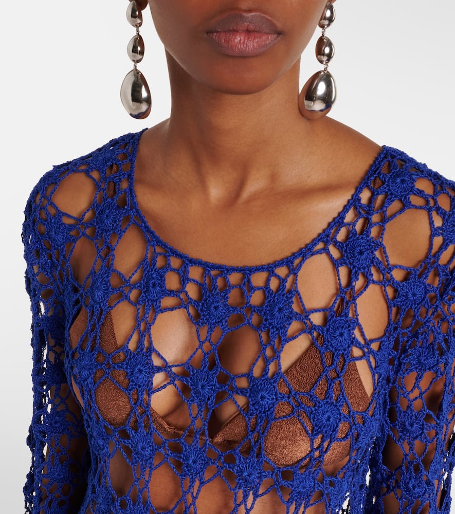 Crochet cotton maxi dress