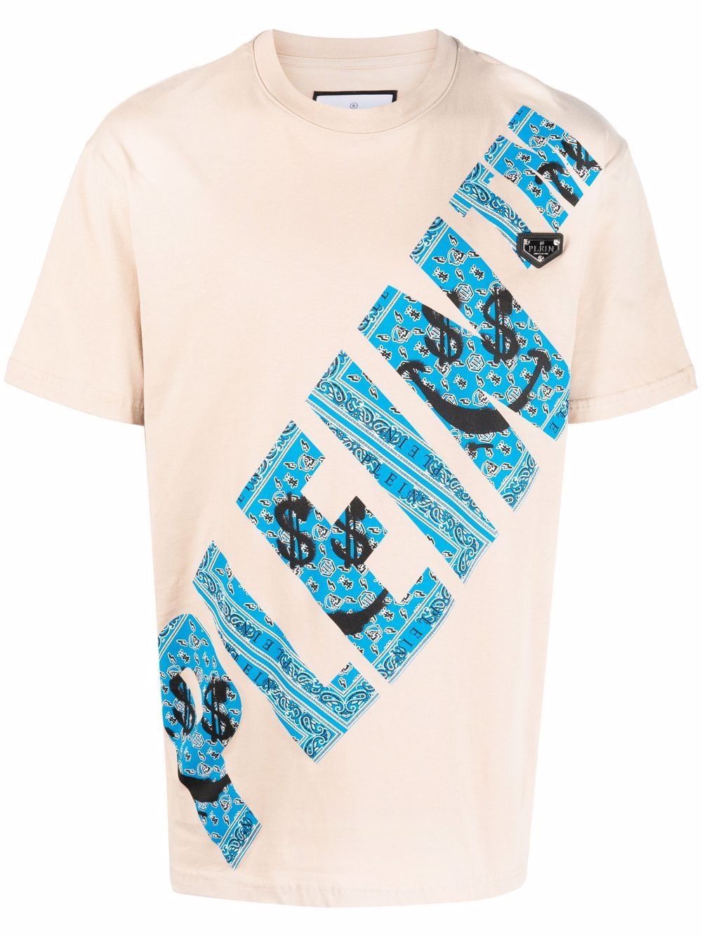 Graffiti-print round neck T-shirt - White