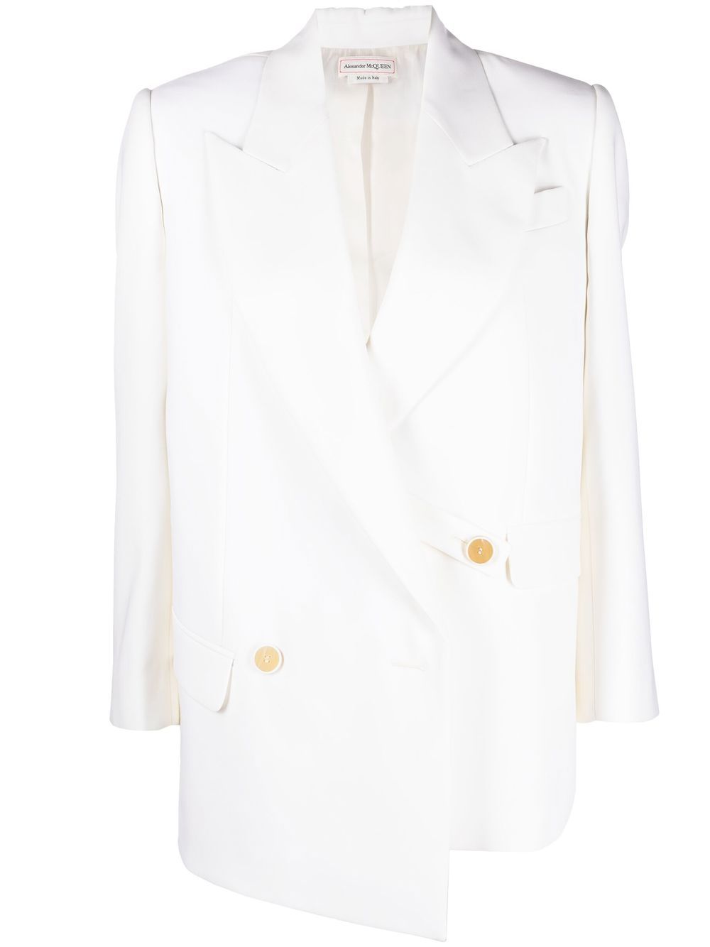 Asymmetric double-breasted blazer - Black