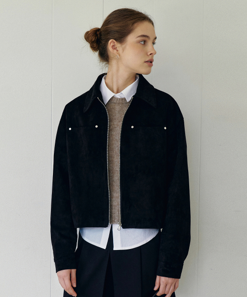 Classic Suede Crop Jacket
