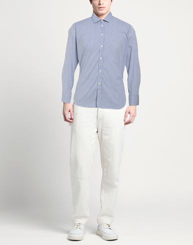 Man Shirt Navy Size 16 Cotton, Polyamide, Elastane