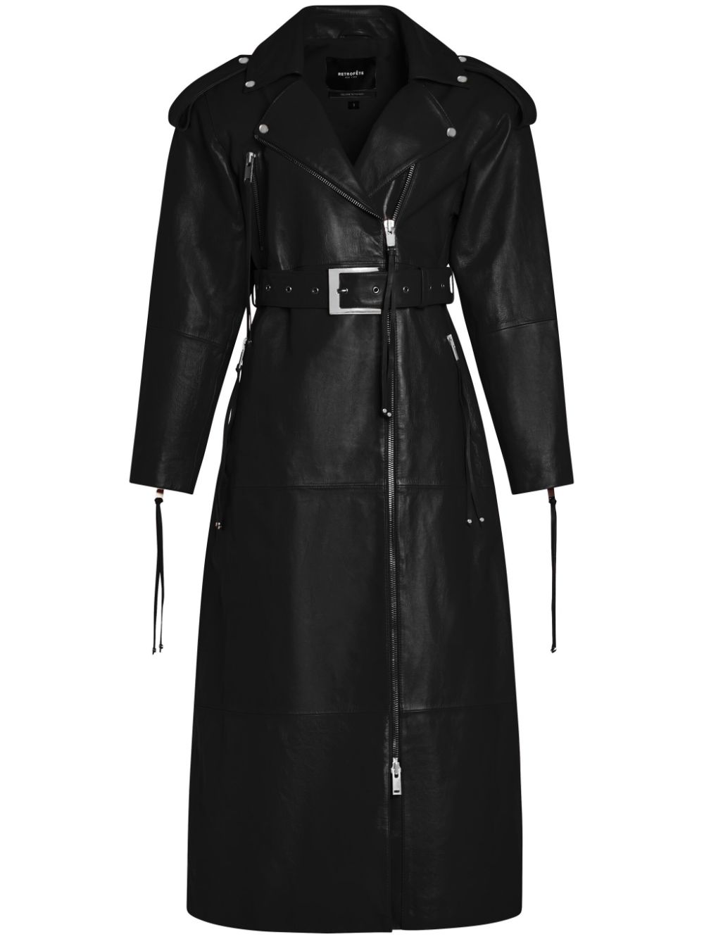 Knightley Trench In Black Leather