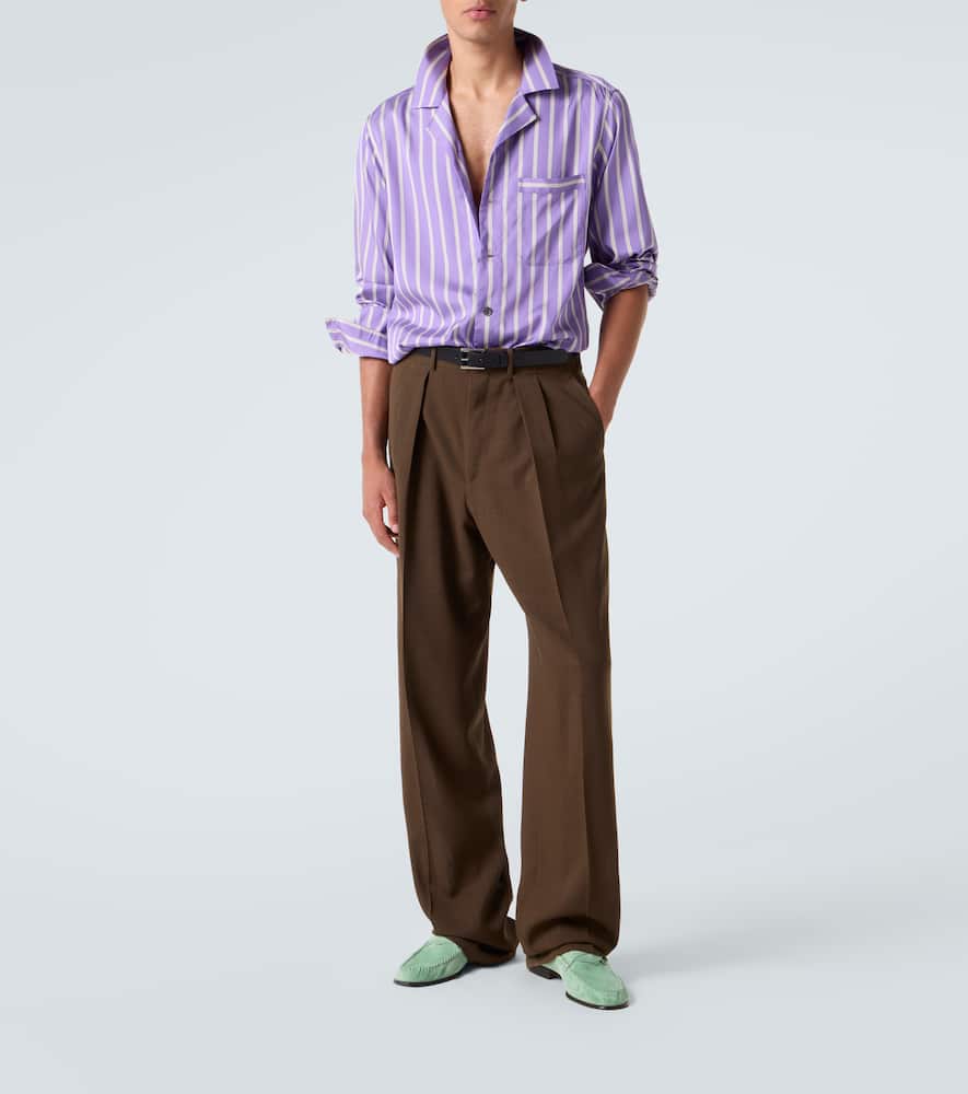Striped silk shirt