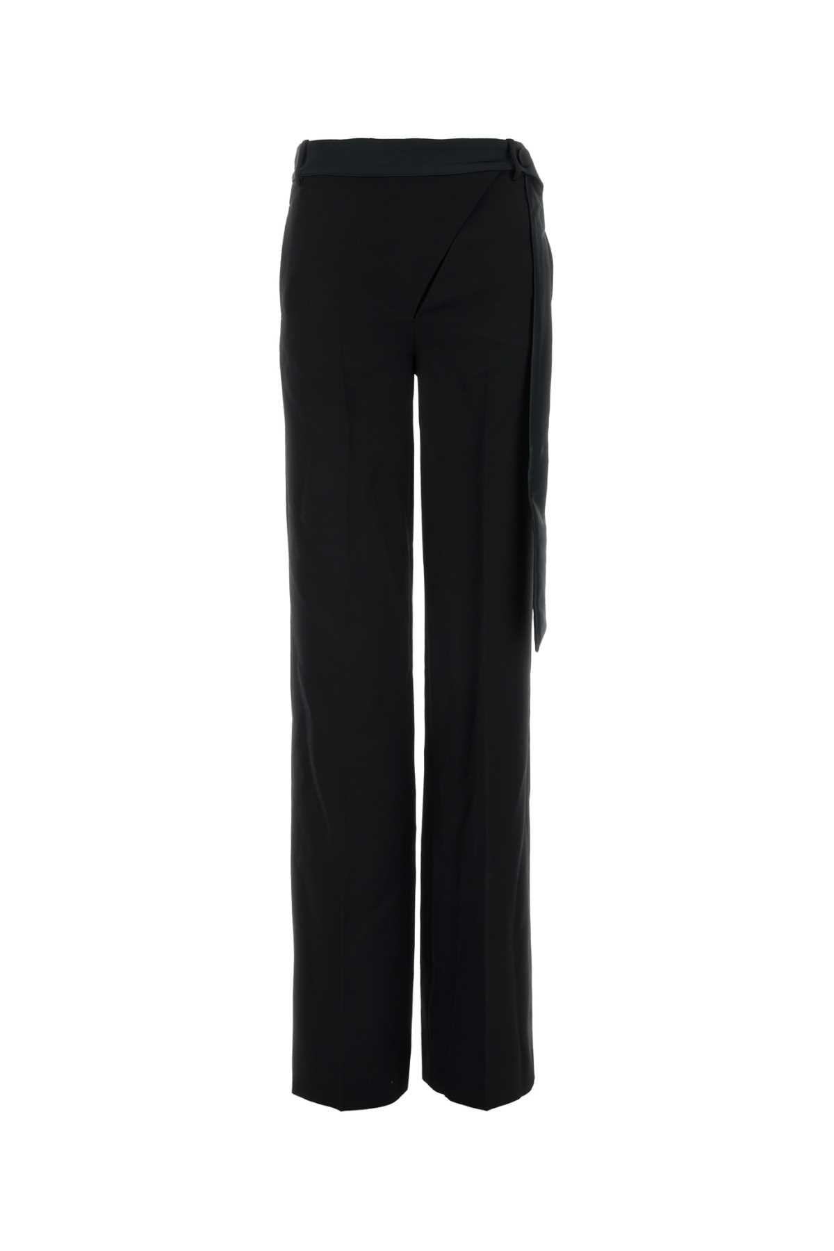 Virgin Wool Trousers — Black