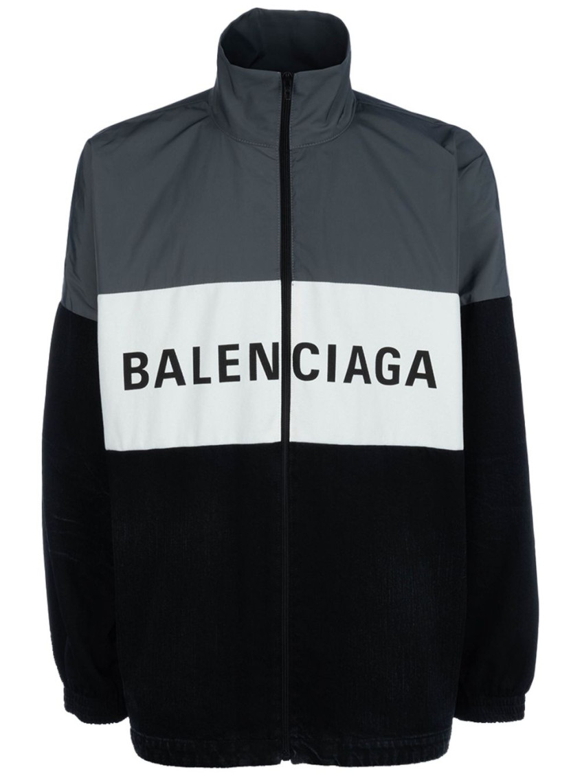 BALENCIAGA- Logo Colorblock Blouson Jacket