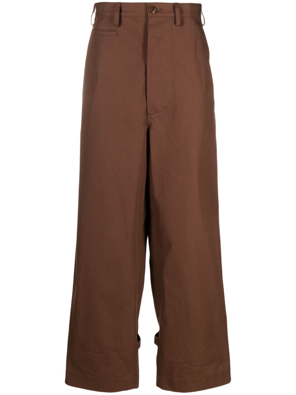 Three-pocket straight-leg trousers - Brown