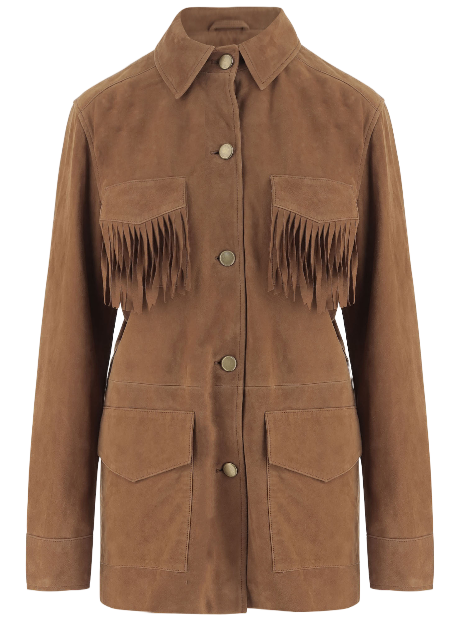 Caramel Suede Fringed Jacket