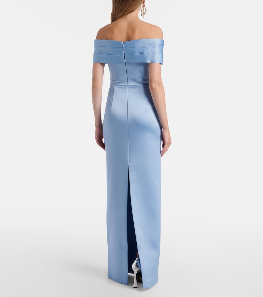 Kai off-shoulder satin gown