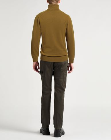 Daniele Fiesoli Man Turtleneck Military green Size M Wool, Cashmere