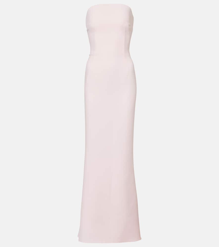Sofie embellished crêpe bustier gown