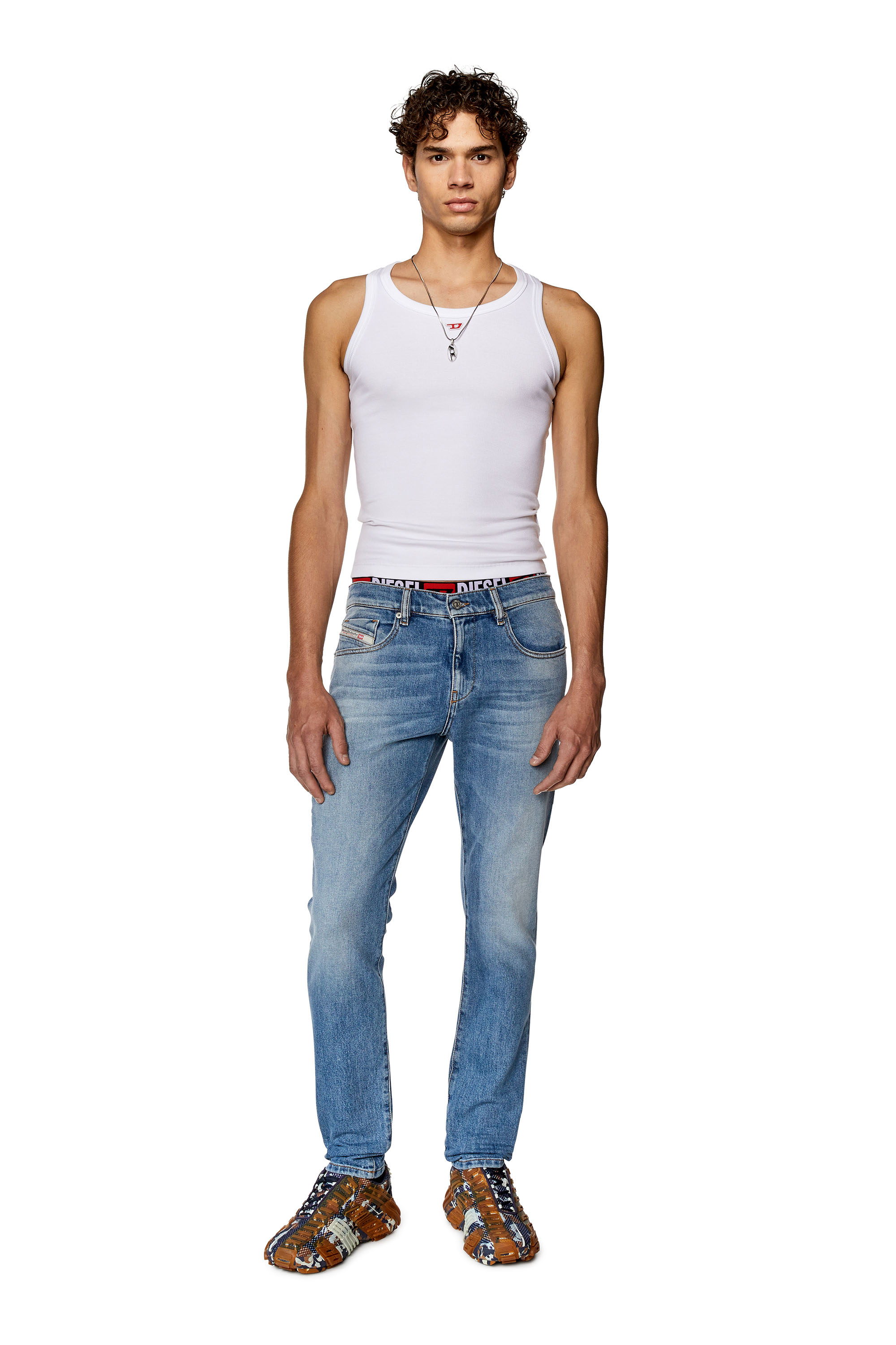 2019 D-Strukt low-rise slim-fit jeans - Blue