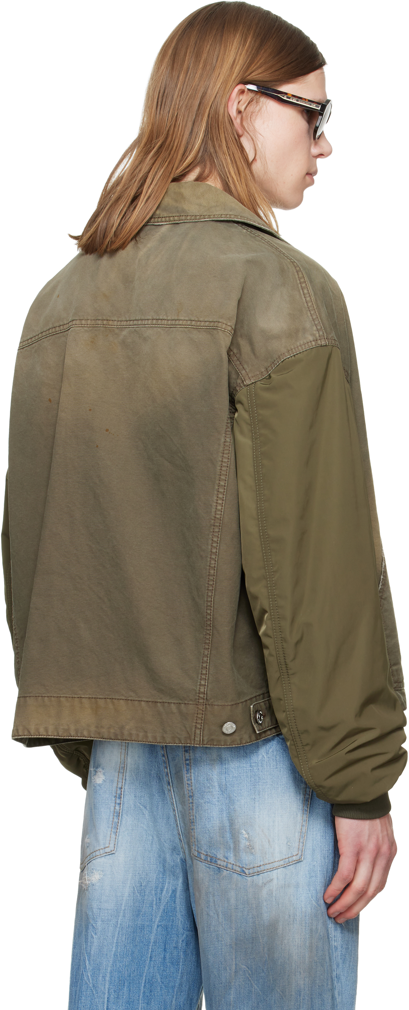 Khaki Garment Dyed Carpenter Kaban Jacket