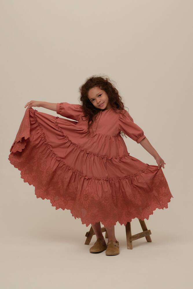 C'era Una Volta Christina embroidered cotton dress