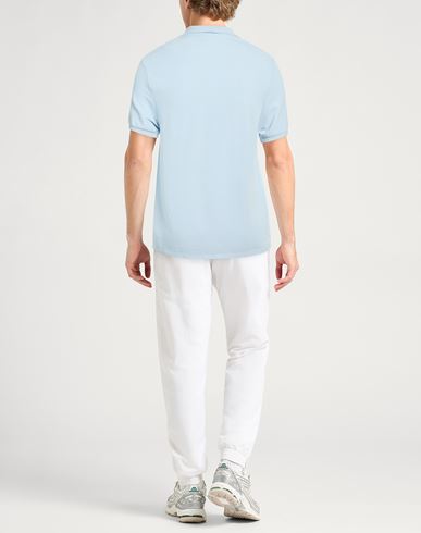 Man Polo shirt Sky blue Size M Cotton