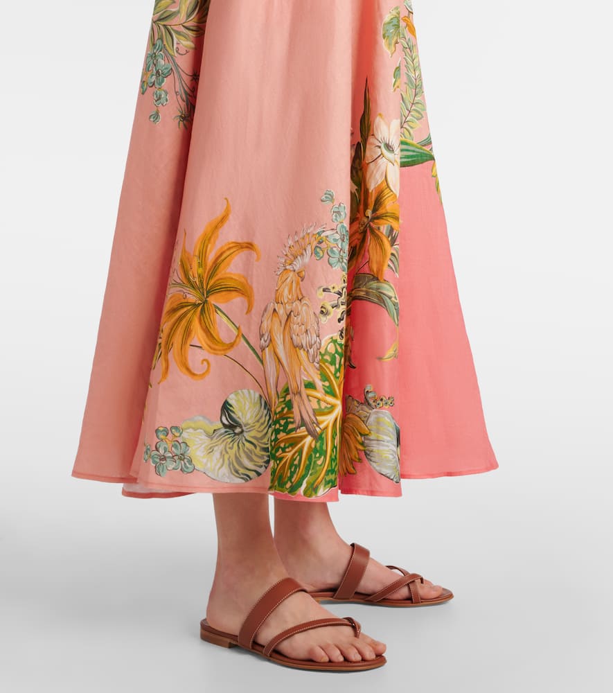 Alémais Anika floral linen maxi dress