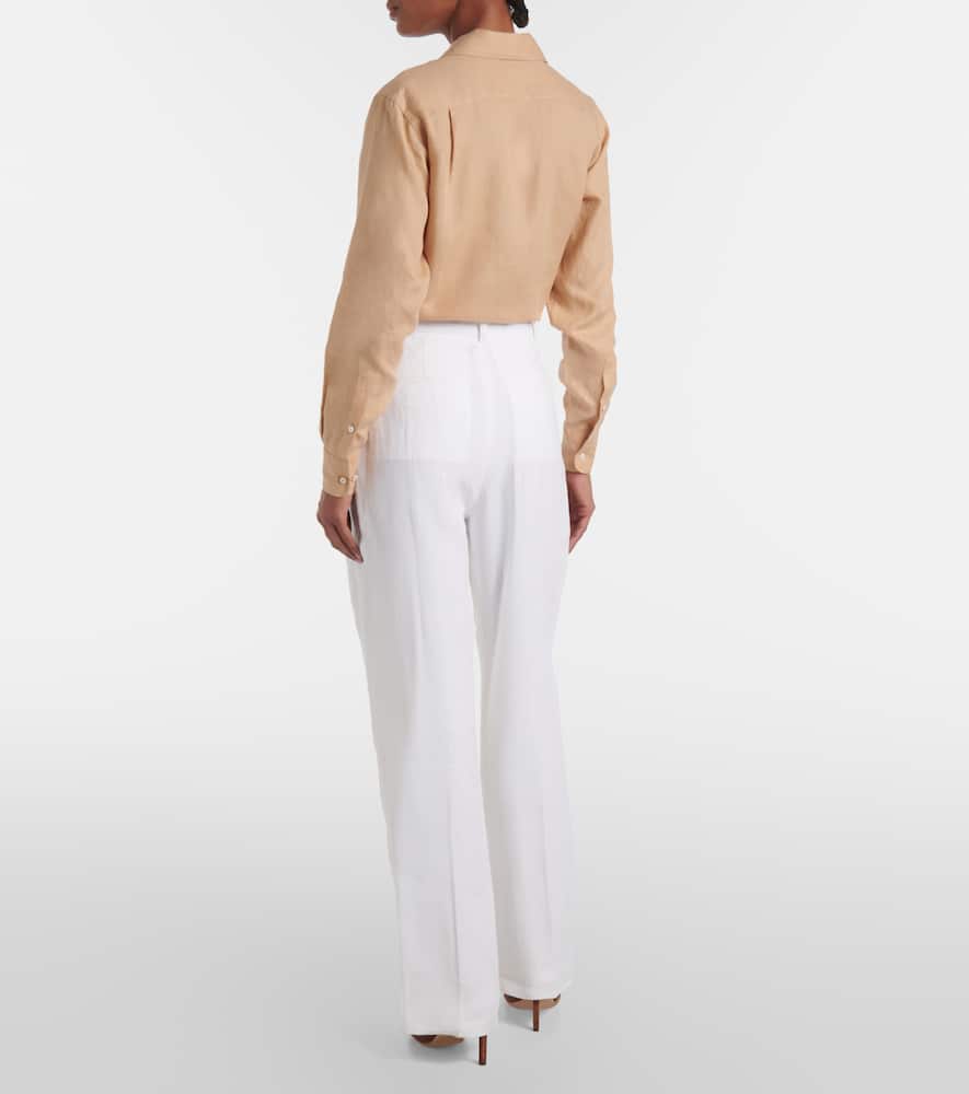 Gabrielle linen wide-leg pants