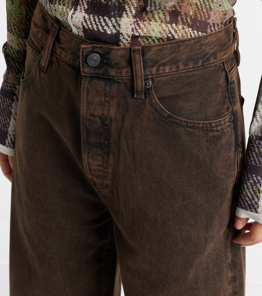 Collegiate high-rise wide-leg jeans