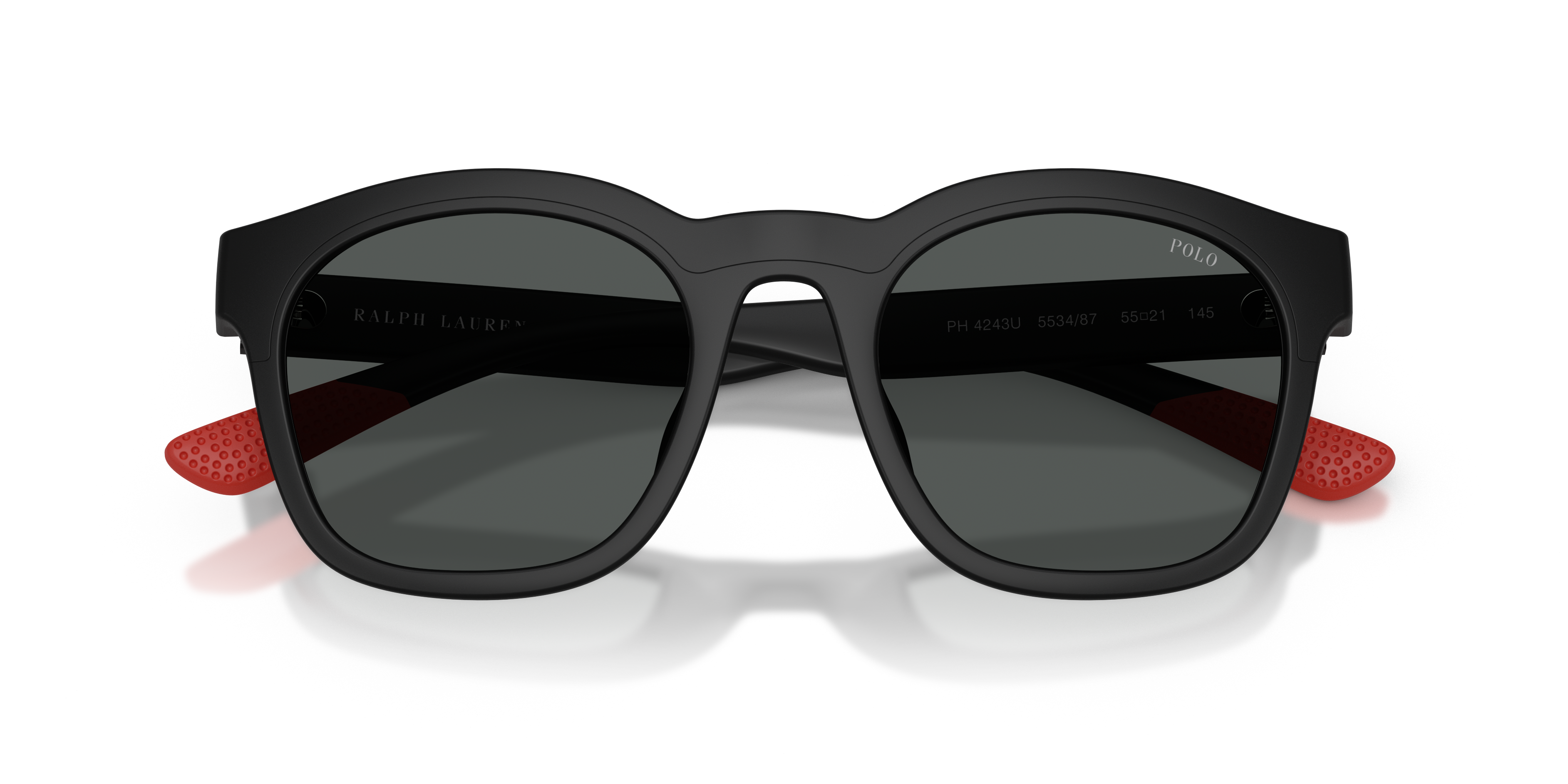 Polo Ralph Lauren Hombre Polo Ralph Lauren PH4243U 553487 Gafas de sol Inyectado Negro Gris Cuadrada Norma