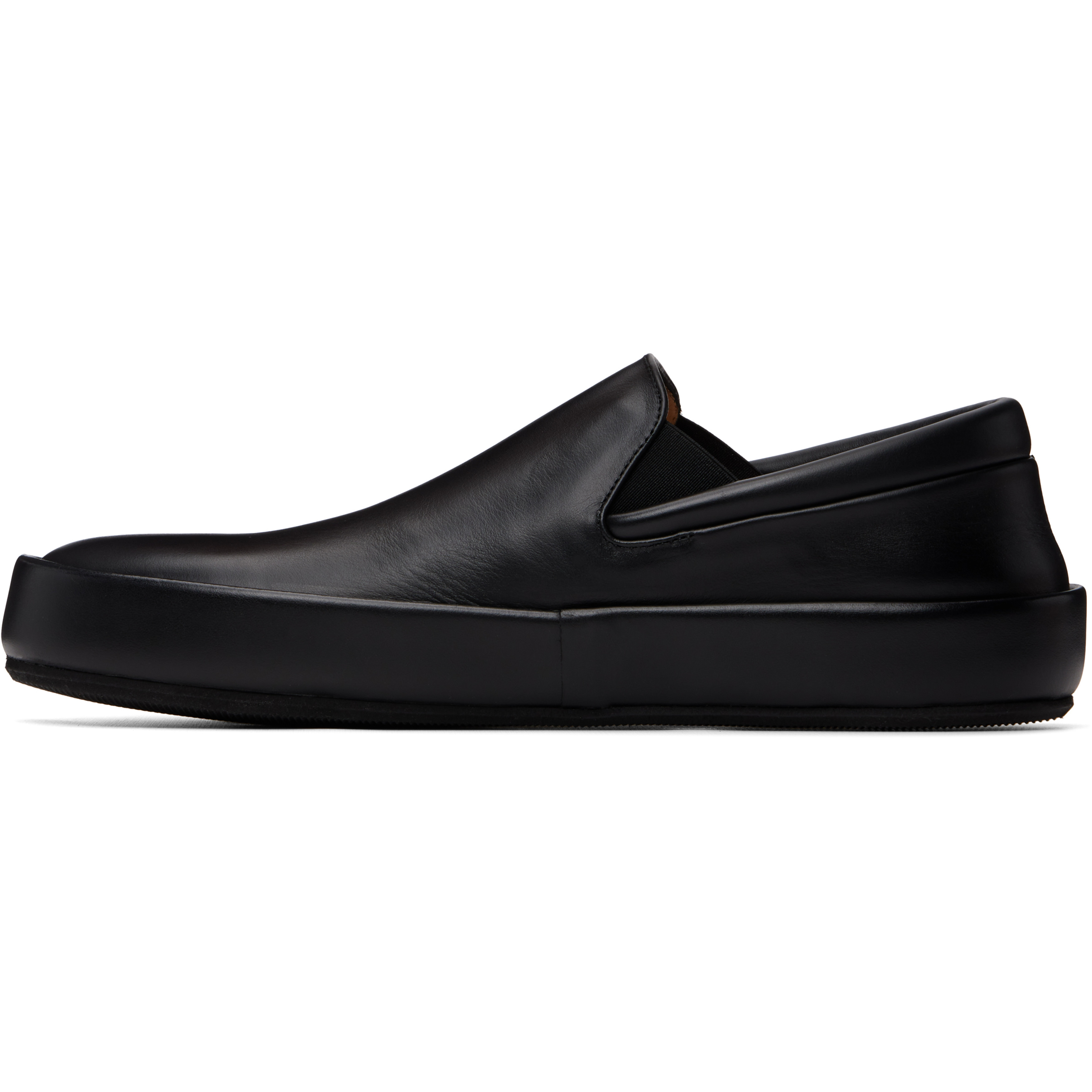 Black Cassapelle Leather Slip On Sneakers