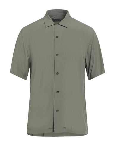 Man Shirt Military green Size L Viscose