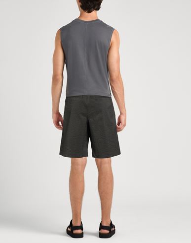 Maison Kitsuné Man Shorts & Bermuda Shorts Dark green Size 26 Polyester, Cotton