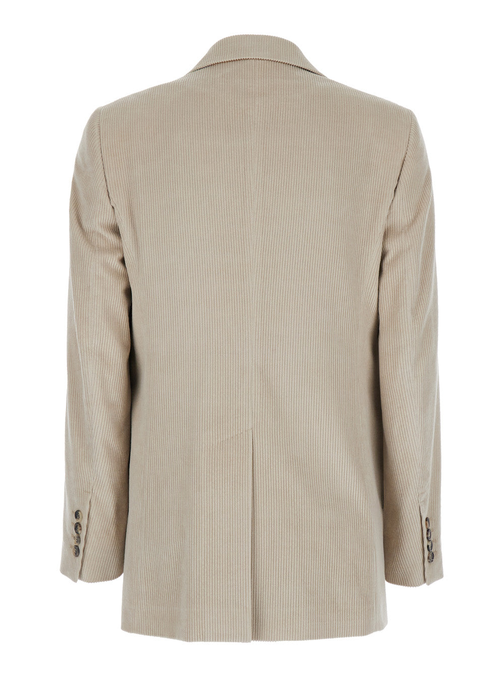 Cotton-Cashmere Blend Blazer — Beige